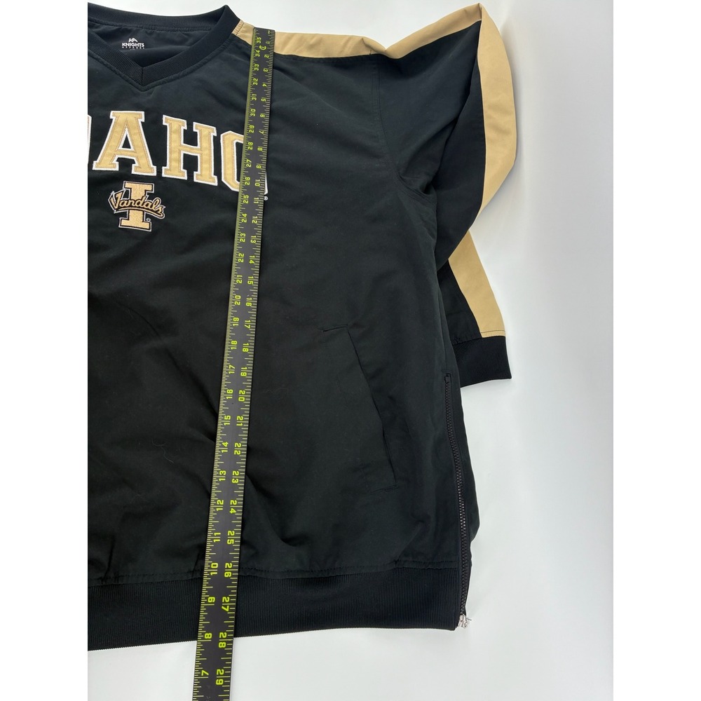 Knights Apparel Idaho Vandals‎ Windbreaker Pullover Jacket Black Gold Mens Large - Picture 9 of 10